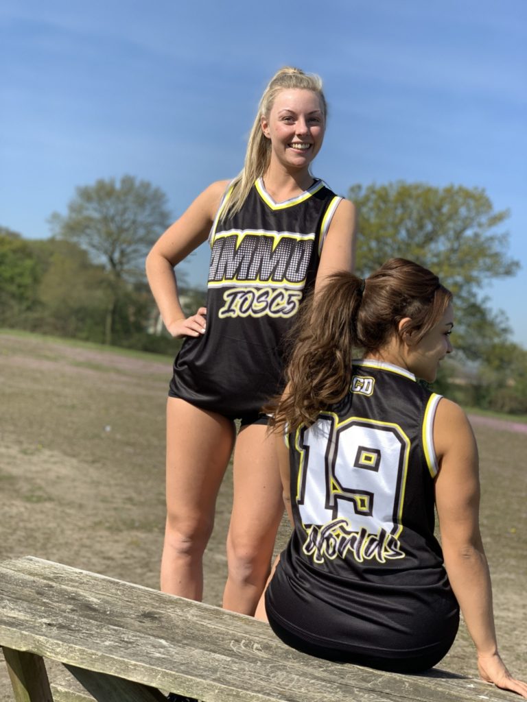 Athletes in team apparel