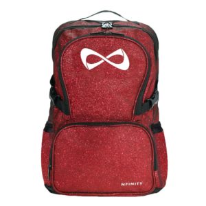 Nfinity sparkle ryggsäck röd med vit logotyp