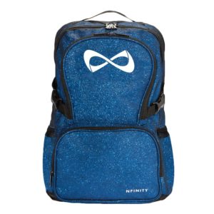 Sac à dos Nfinity sparkle bleu avec logo blanc