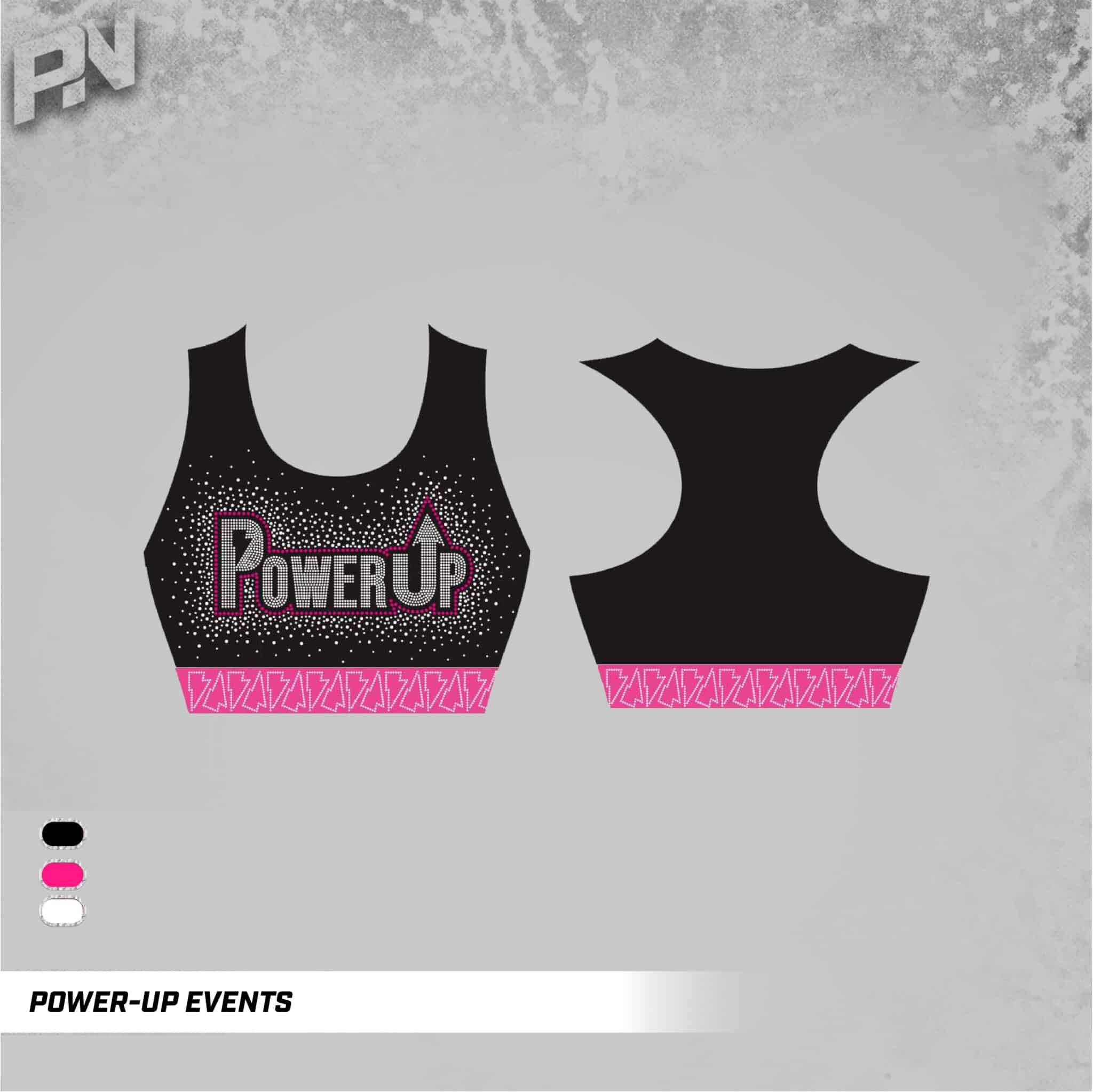 Power Up Rhinestone Sports Bra