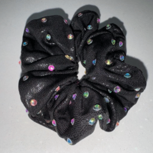 Metallic Rhinestone Scrunchies